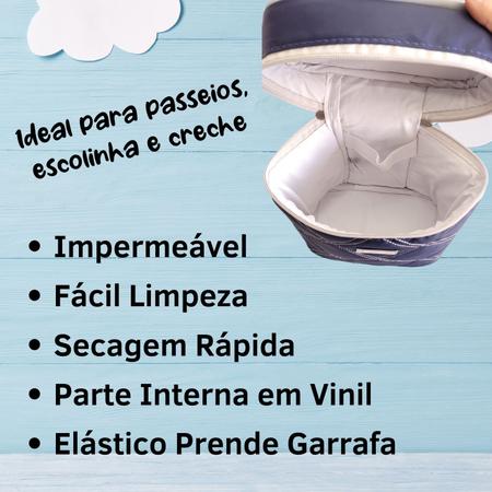 Frasqueira Porta Mamadeira Térmico Impermeável Bebê Menino e