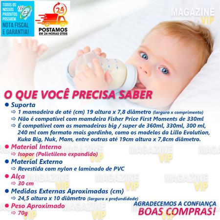 Imagem de Porta Mamadeira Térmico Unitário 360ml Com Isopor Lipi Baby - Cabe Avent e Mam