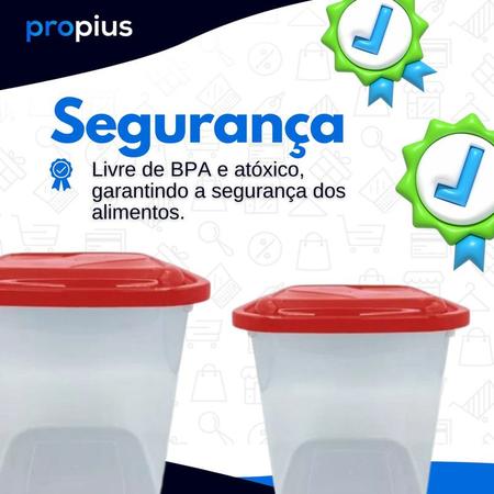 Imagem de Porta Mantimento Conjunto De Potes Guardar Transparente Feijão Arroz Café Açúcar Farinha Fechamento Livre BPA