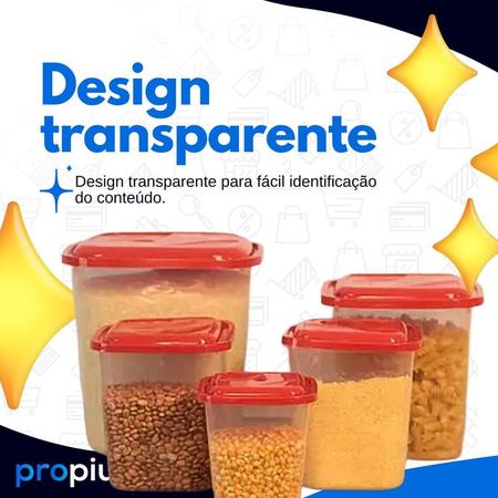 jogo porta mantimentos Pote Hermético transparente tipo sorvete com trava  dupla 2,2L - giotto - Porta mantimentos - Magazine Luiza