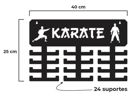 Imagem de Porta Medalhas Esporte Karate 24 Suportes