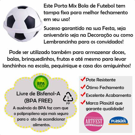 Imagem de Porta Mix Bola Futebol Lanches e Doces c/ 40un