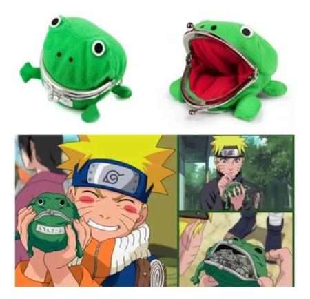 Porta Moedas Naruto Sapo + Colar do Hokage Naruto Shippuden no Shoptime