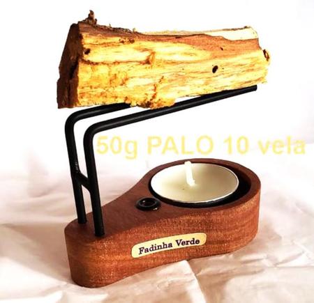 Porta Palo Santo suporte POWER DROPS + 100g PALO + 10 VELAS - ESTE QUEIMA  PELA PONTA - Fadinha Verde - Defumador de Ambiente - Magazine Luiza