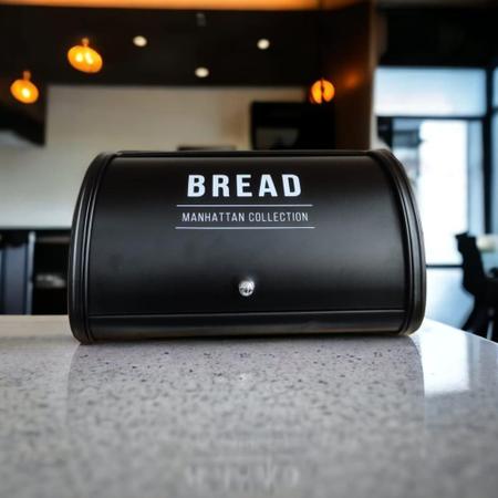 Imagem de Porta Pão Black Manhattan Bread Inox - Hauskraft