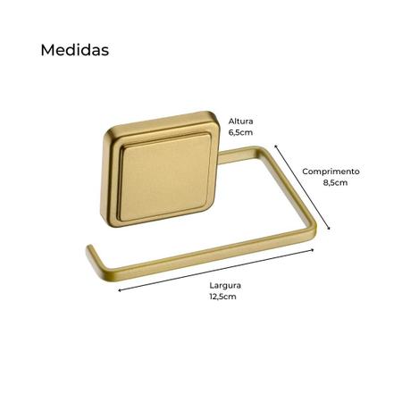Porta Papel Higiênico Plástico Simples Unic Ouro Fino
