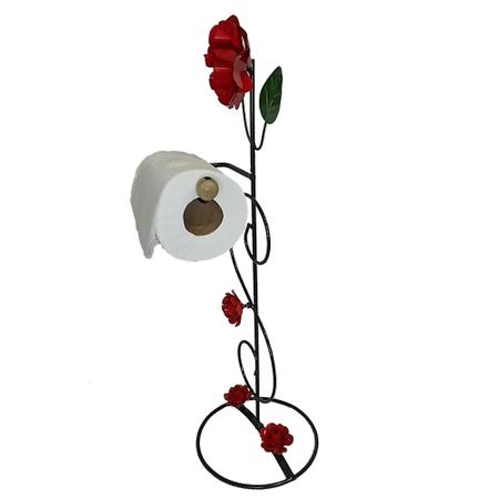 Imagem de Porta papel higiênico de chão suporte decorativo para rolos de papel artesanto rústico promoção