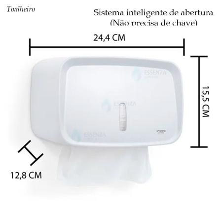 Imagem de Porta Papel Toalha Compacto Invoq Dispenser Papeleira Branco