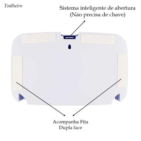 Imagem de Porta Papel Toalha Compacto Invoq Dispenser Papeleira Branco