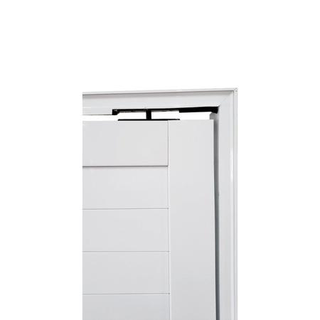 Imagem de Porta Pivotante de Alumínio 210 x 100cm com Friso e Fechadura Digital Linha 30 Esquerda