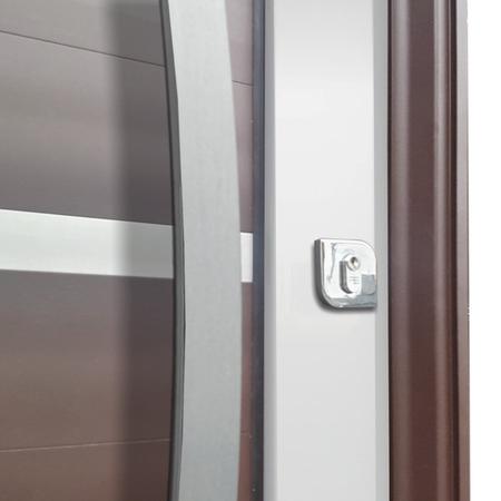 Imagem de Porta Pivotante Lambril Premium com Puxador Lado Direito Elite 240x150 Mix Corten