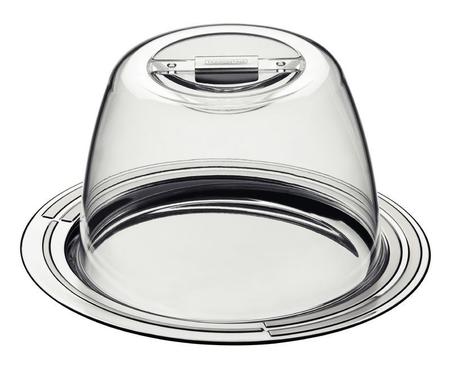 Imagem de Porta Queijo 20cm Base Aço Inox 2 Peças Tramontina