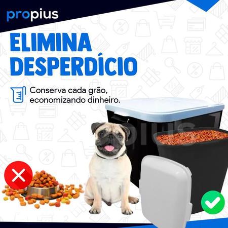 Imagem de Porta Ração Container Até 15Kg Pote Cachorro Pet Gato