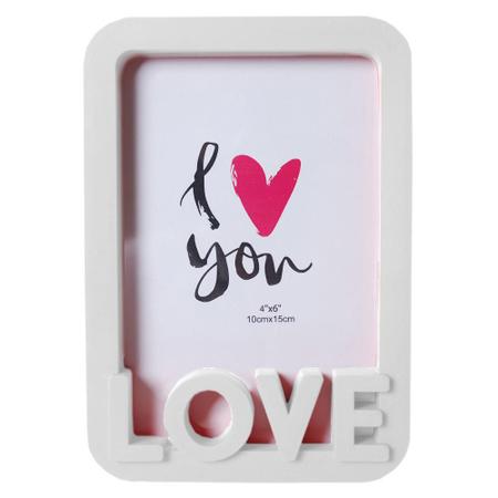 Porta Retrato 10X15 Vertical Love 1065Br - Square Center Imagem de Porta Retrato 10X15 Vertical Love 1065Br