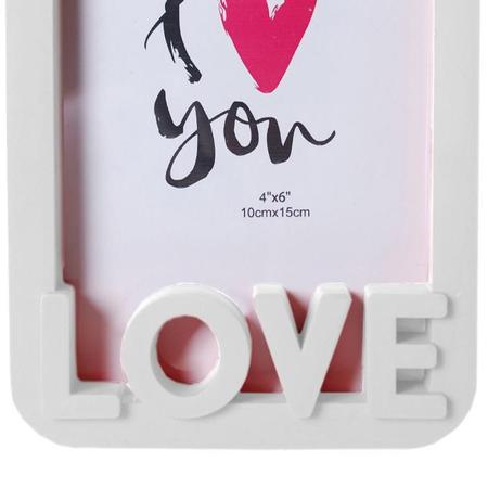 Porta Retrato 10X15 Vertical Love 1065Br - Square Center Imagem de Porta Retrato 10X15 Vertical Love 1065Br