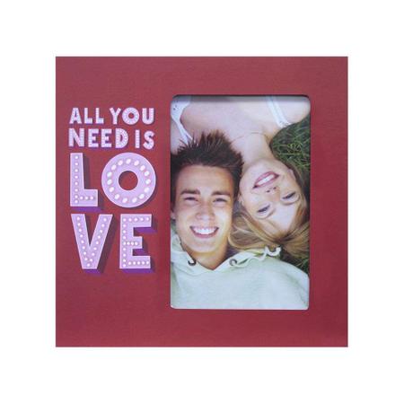 Imagem de Porta-Retrato All You Need Is Love Vermelho 20x20cm