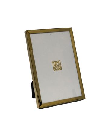 Porta Retrato Borda Dourada em Metal 10 x 15 cm: você compra na