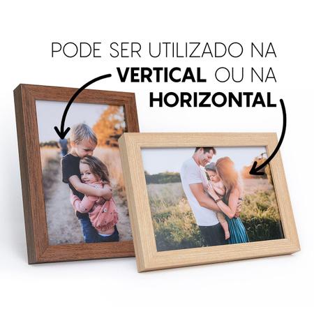 Imagem de Porta Retrato C/ Vidro 21x30 A4 Moderno Decorativo Horizontal e Vertical De Mesa Estante Para Fotos Família