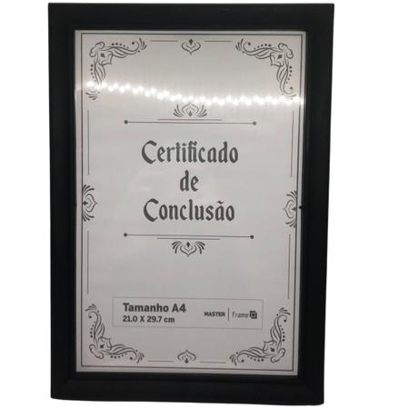 Imagem de Porta retrato Certificado de Conclusão A4 - RIO MASTER FRAME