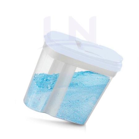 Imagem de Porta sabão em pó de plástico com tampa colors 1 kg