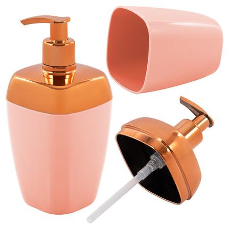 Imagem de Porta Sabonete Líquido Rosé Gold Lavabo Banheiro