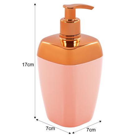 Imagem de Porta Sabonete Líquido Rosé Gold Lavabo Banheiro