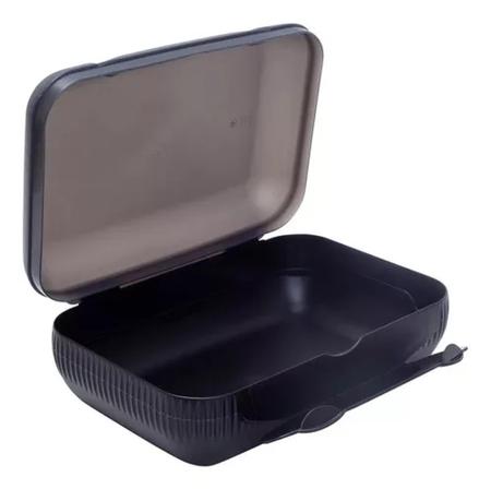 Imagem de Porta sanduíche grande. com divisórias da tupperware preto daa