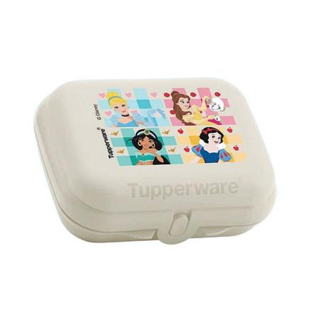 Imagem de Porta sanduíche infantil quadrado snack pequeno Das princesas Tupperware 