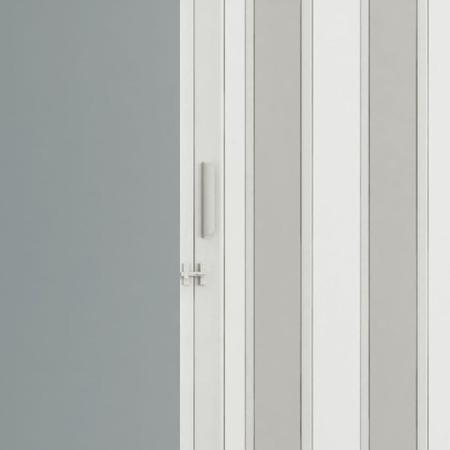 Imagem de Porta Sanfonada BCF de PVC Plast 210x60cm com Trinco Branca