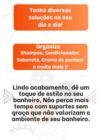 Imagem de Porta Shampoo De Canto Parede Aramado Para Box Banheiro