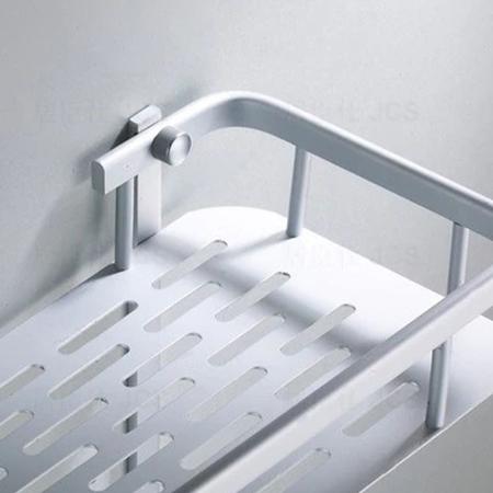 Imagem de Porta Shampoo Duplo Prateleira Banheiro Parede Chuveiro Aluminio Sabonete
