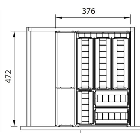 Imagem de Porta Talheres Inox 376 x 472 x 64mm FGVTN