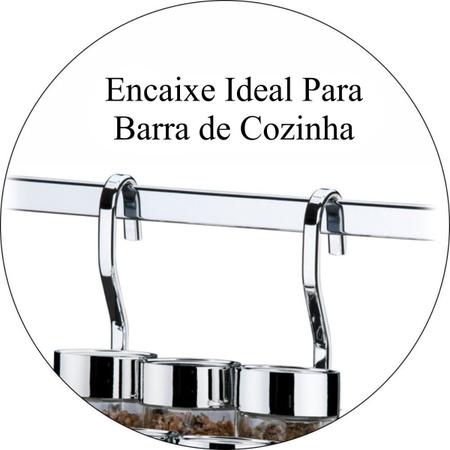 Imagem de Porta Temperos 7 Peças Suporte Porta Condimentos Para Barra