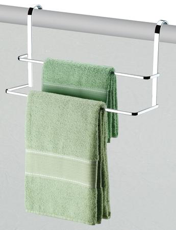 Imagem de Porta toalha banheiro suporte duplo 45 cm encaixe box Future 1612 