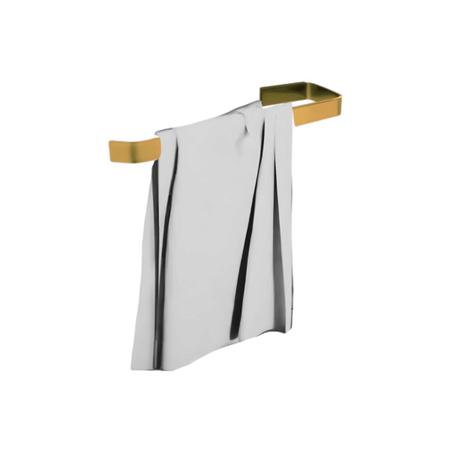 Imagem de Porta toalha rosto para banheiro quadrado dourado gold