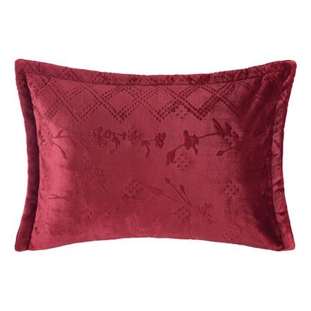 Imagem de Porta Travesseiro Plush 2 Unidades Altenburg Blend Elegance Floratta Secrets - Vermelho