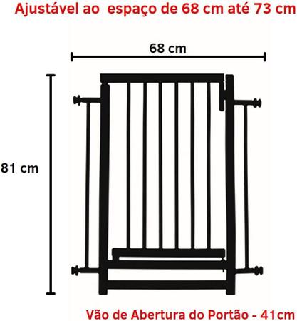 Imagem de Portão Grade Proteção Criança Bebe PET Reforçado70cm PREMIUM