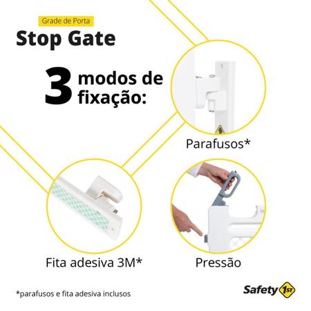 Imagem de Portão Infantil Safety1st Grade Porta 70cm a 112cm Reforçado