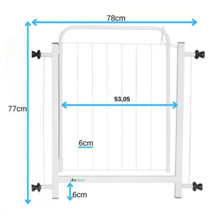 Imagem de Portão Pet Cães Cachorro Grade Segurança Bebês 78 A 122cm
