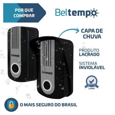 Imagem de Porteiro Eletrônico Residencial Inviolável Com Capa Protetora Bt-700