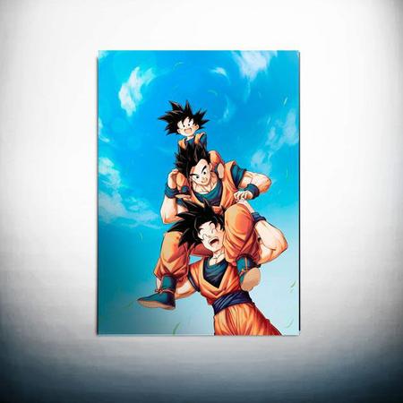 Poster Adesivo Anime Dragon Ball Z Goku Gohan Goten - Cogumelo