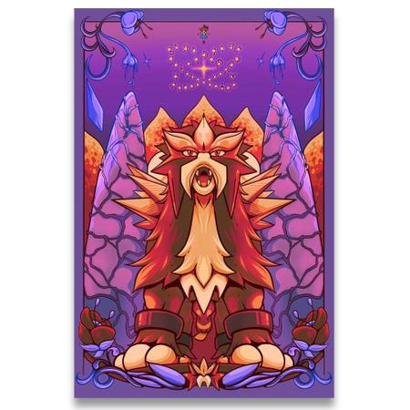 Imagem de Poster Decorativo 42Cm X 30Cm A3 Brilhante Pokémon Entei