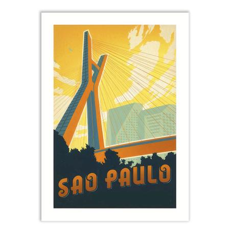 Imagem de Poster Decorativo Cidade De São Paulo Ponte Octávio Frias