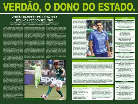 Palmeiras: baixe o pôster do campeão paulista de 2023 - 09/04/2023