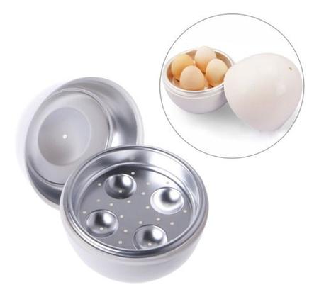 Imagem de Pote Cozedor de Ovos Cozidos Portátil Cozinha à Vapor Egg Cooker Para Microondas Prático