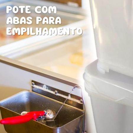 Pote De Plastico Grande Com Tampa - Kit 03 Peças - Nova Pack Imagem de Pote De Plastico Grande Com Tampa - Kit 03 Peças
