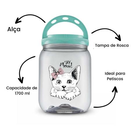 Imagem de Pote de Ração 1700ml Baby Cat Gato Filhote