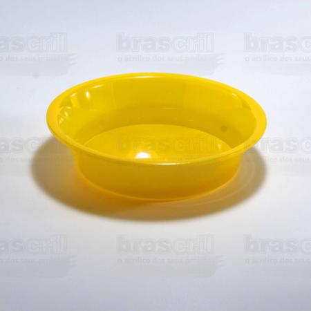 Imagem de Pote de Ração Amarelo 16cm de diâmetro x 4cm de profundidade
