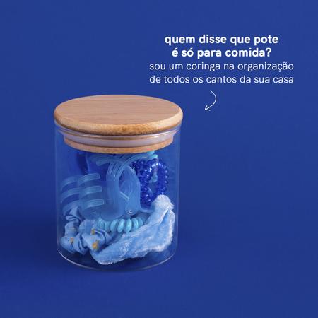 Pote de Vidro de Mantimentos 400ml C/ Tampa de Bambu Oikos Imagem de Pote de Vidro de Mantimentos 400ml C/ Tampa de Bambu Oikos