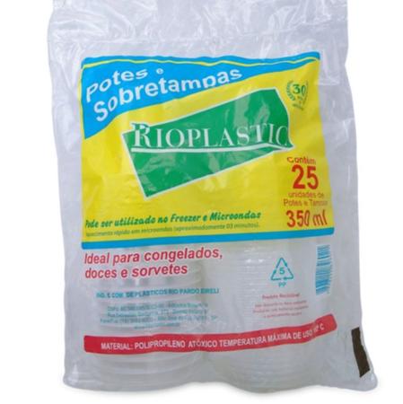 POTE PLASTICO COPOBRAS C/ TAPA 350ML C25 - Sansei